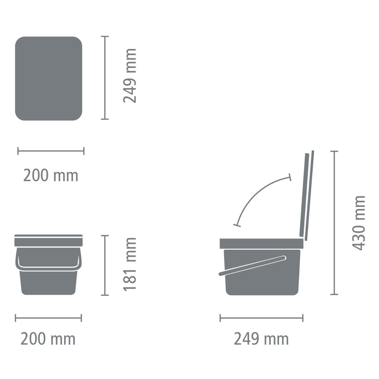 Ведро-туалет Brabantia Sort & Go 211683 голубой