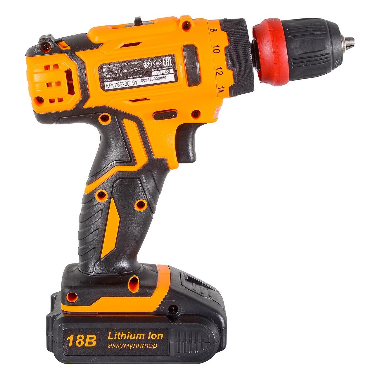 Шуруповерт аккумуляторный Вихрь ДА-18Л-2КC