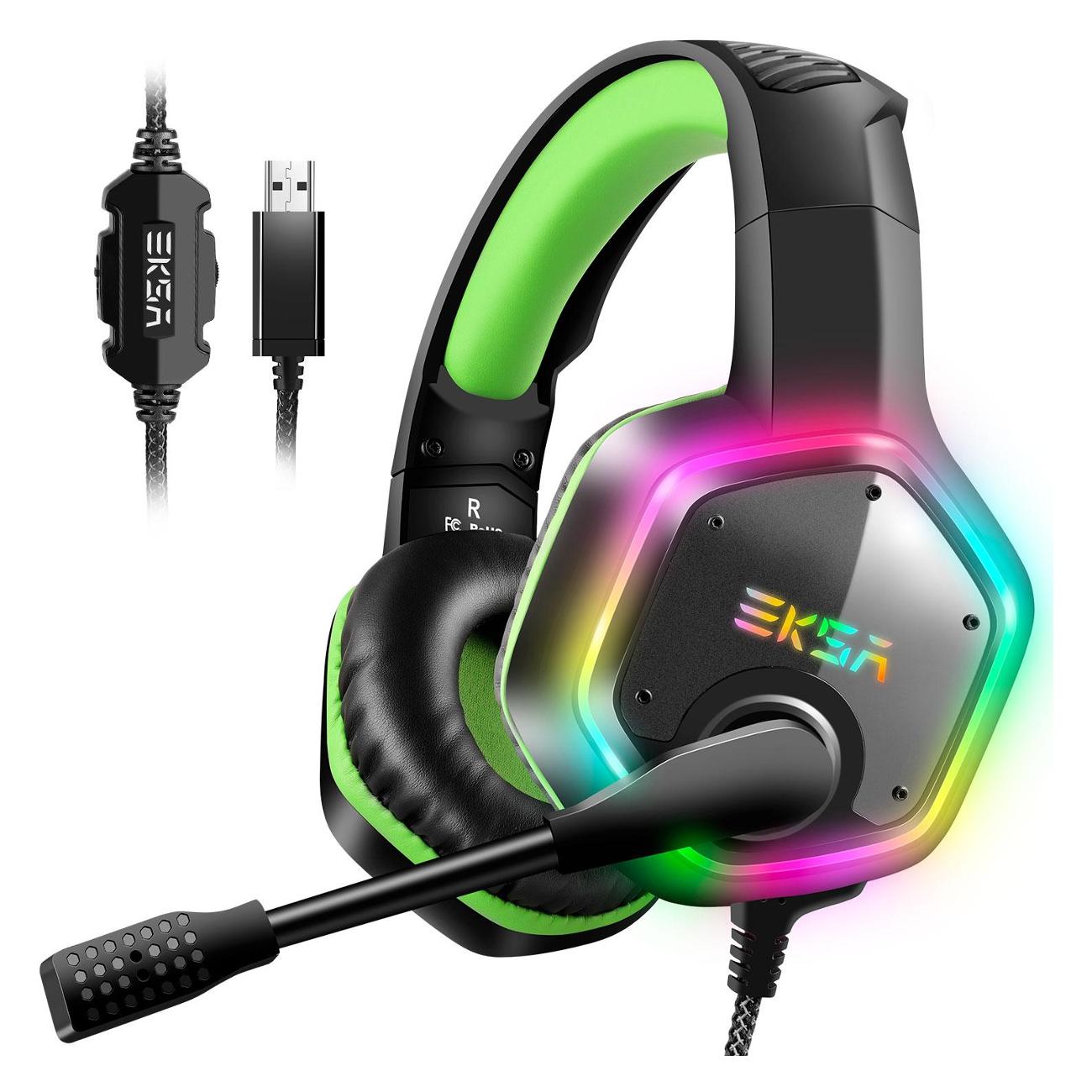 Наушники игровые EKSA E1000 зеленый