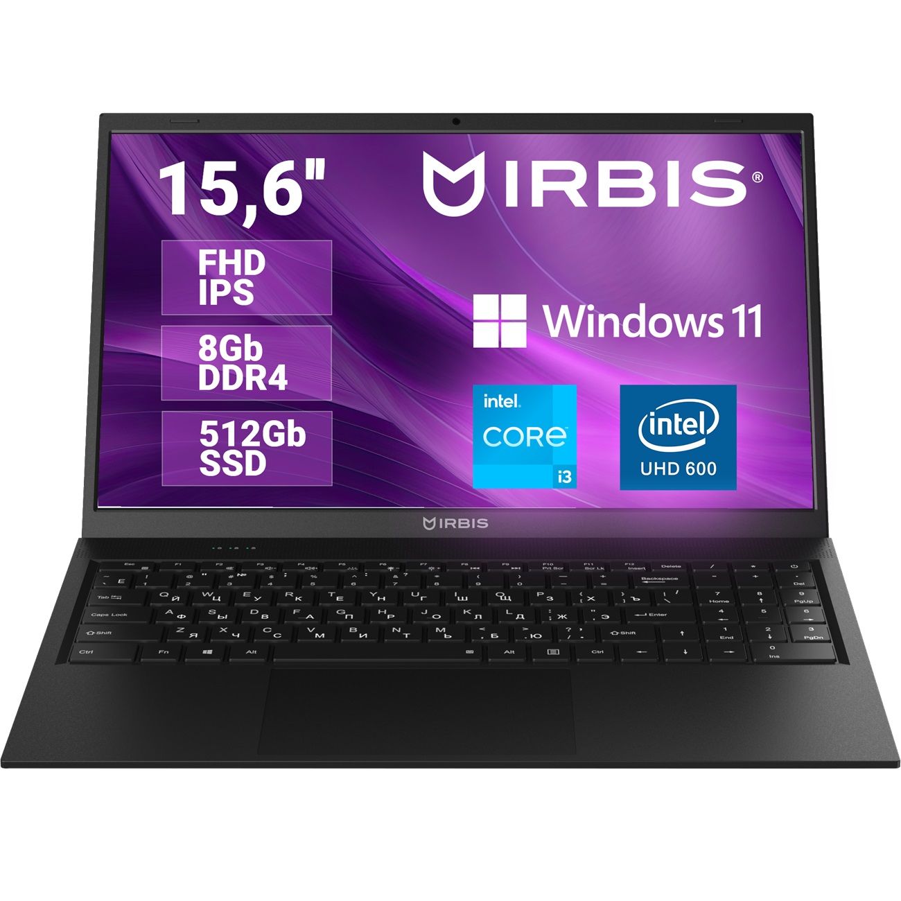 Ноутбук Irbis 15NBC1010/15.6"/Core i3-1115G4/8/512/Linux/черный