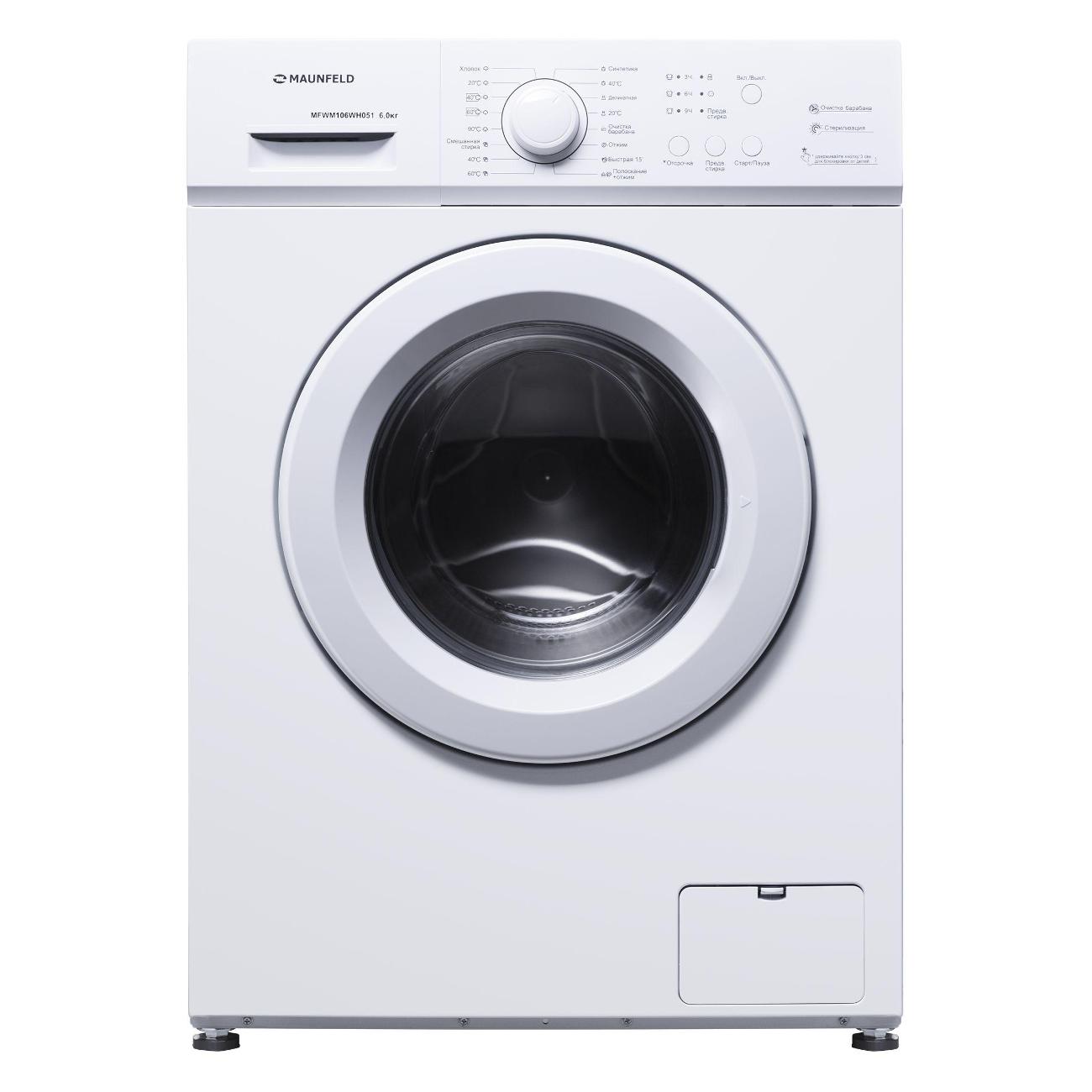 Стиральная машина узкая Maunfeld MFWM106WH051 фото