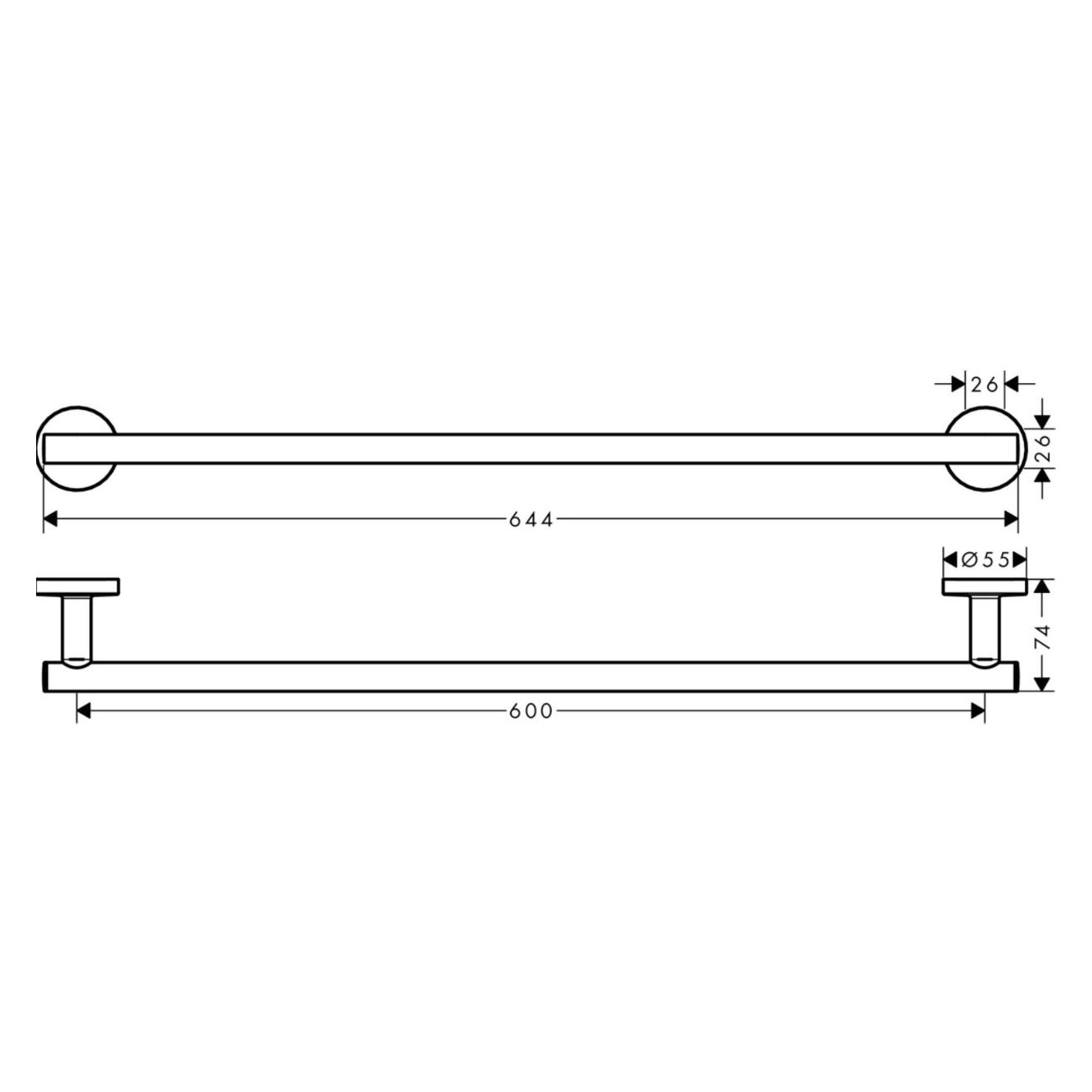 Аксессуар для ванной комнаты Hansgrohe Logis Universal 41716000