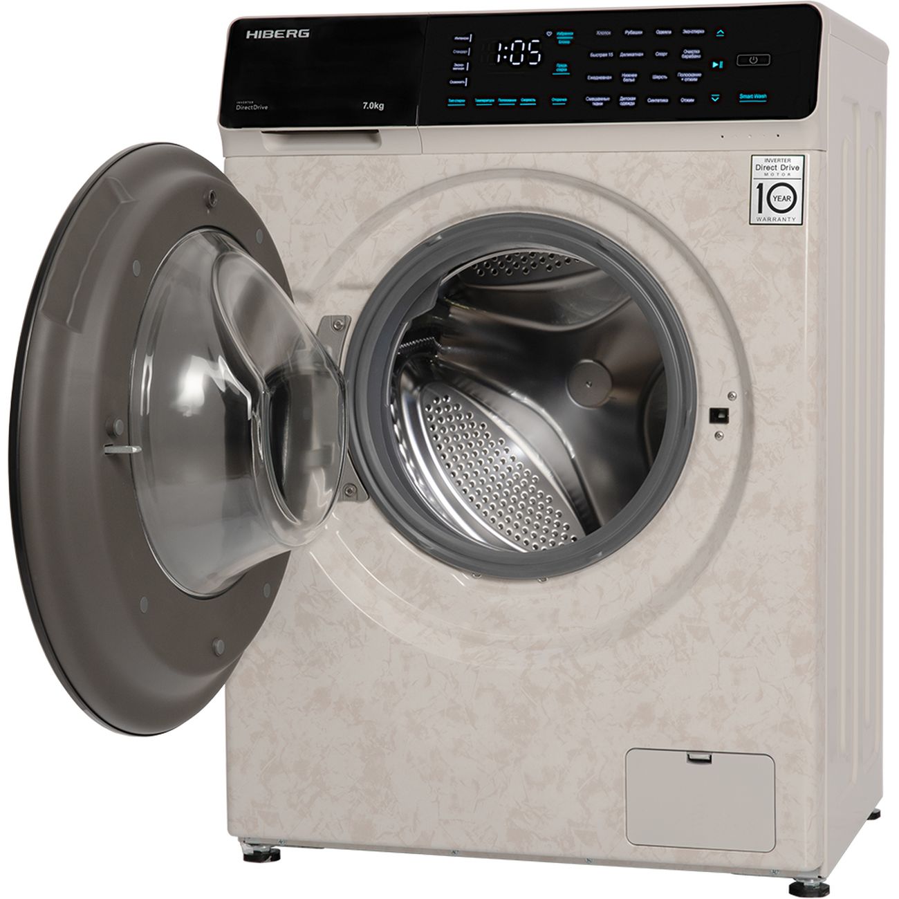 Стиральная машина узкая Hiberg i-DDQ9 - 712 Ym Marble