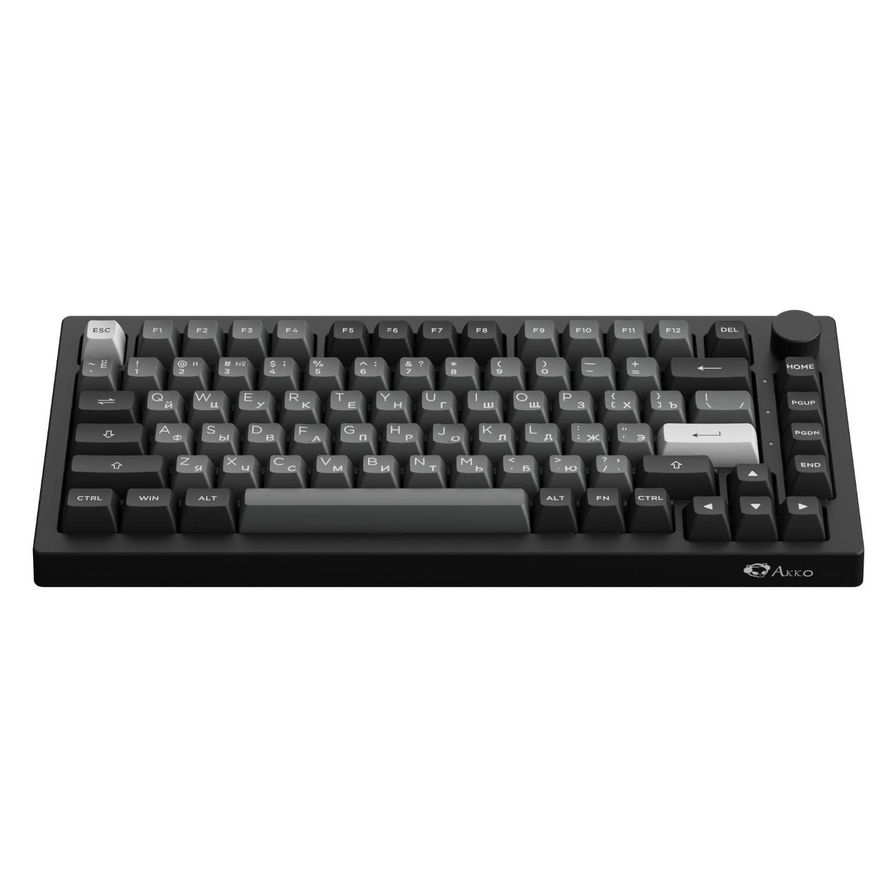 Игровая клавиатура Akko 5075B Plus Black&Sliver V3 Cream Yellow