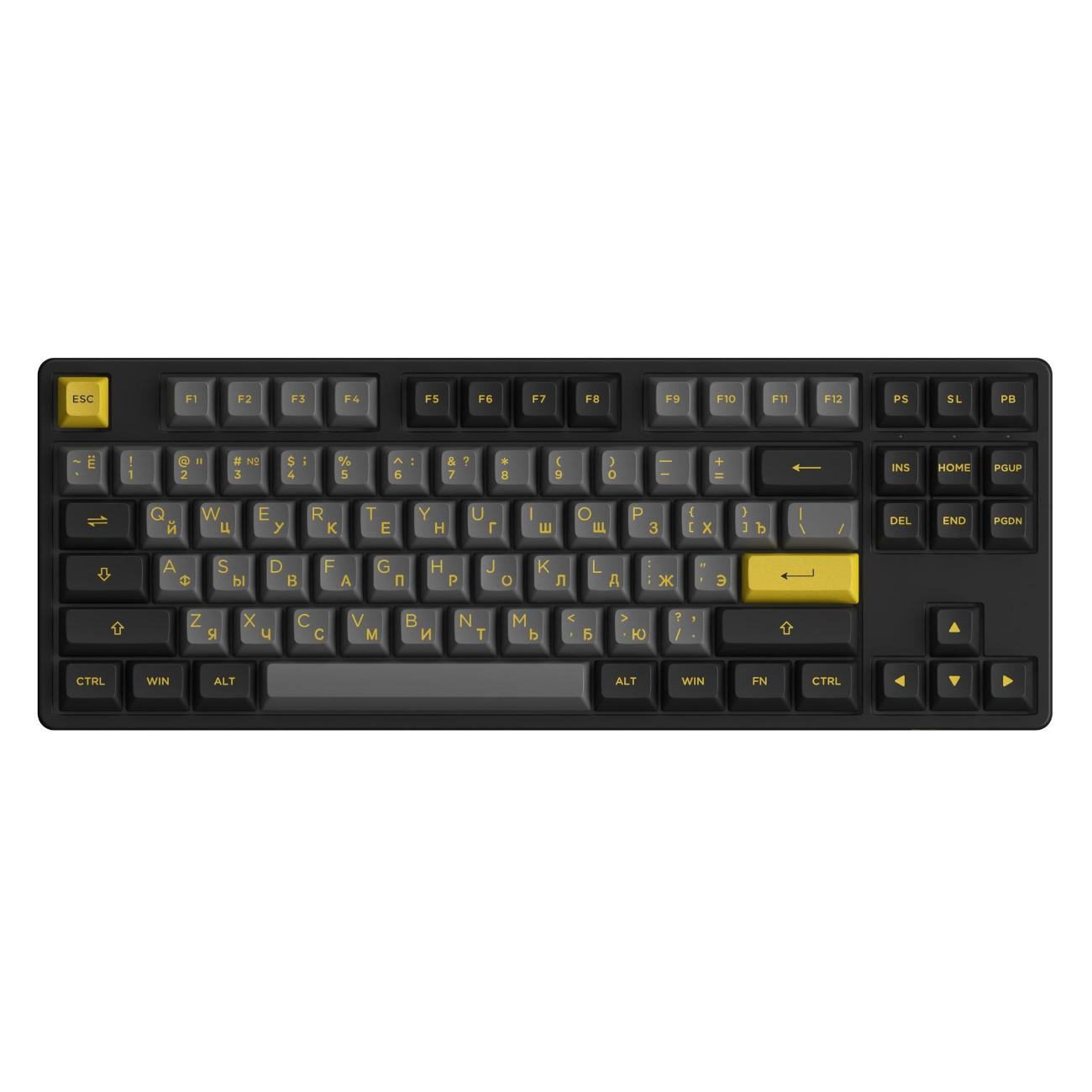 Игровая клавиатура Akko 5087B Plus Black&Gold V3 Cream Yellow