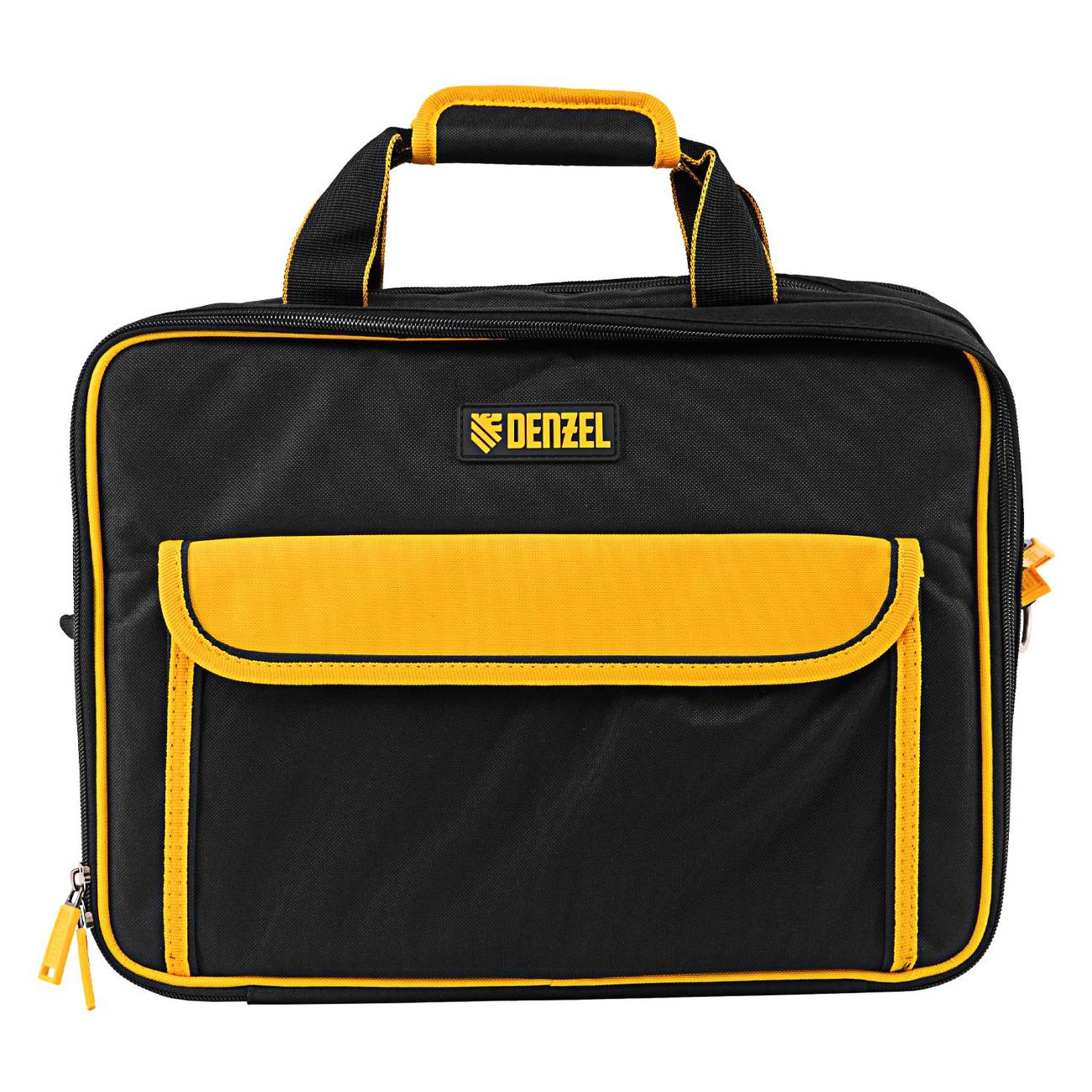 Сумка для инструмента Denzel 400х170х300 мм, 3 отделения 28 карманов наплечный ремень (90295)