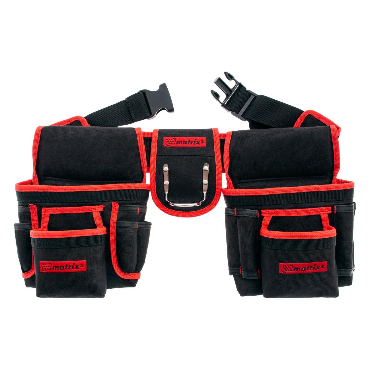 Сумка - пояс Matrix двойная, 20 карманов, держатель для молотка (90240)