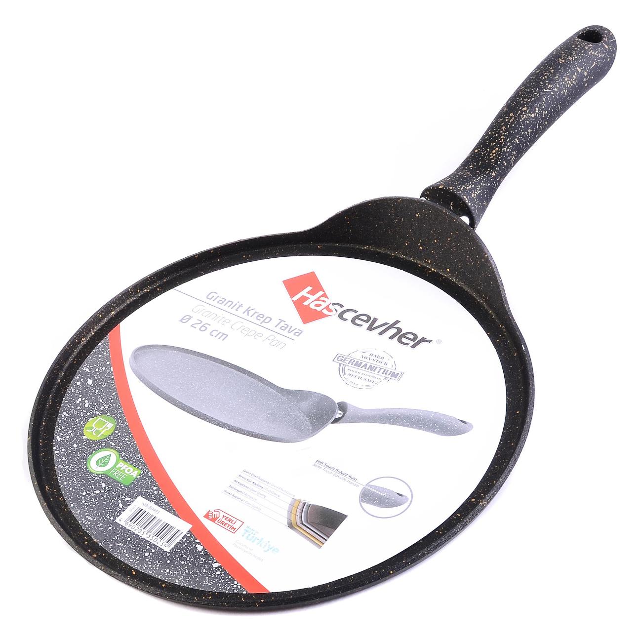 Сковорода блинная HASCEVHER черная 80443