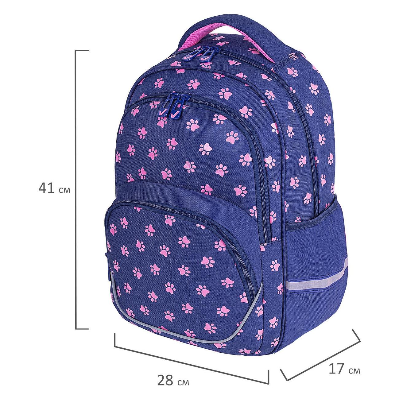 Детский рюкзак школьный Brauberg MOTION Отпечатки лап 271362