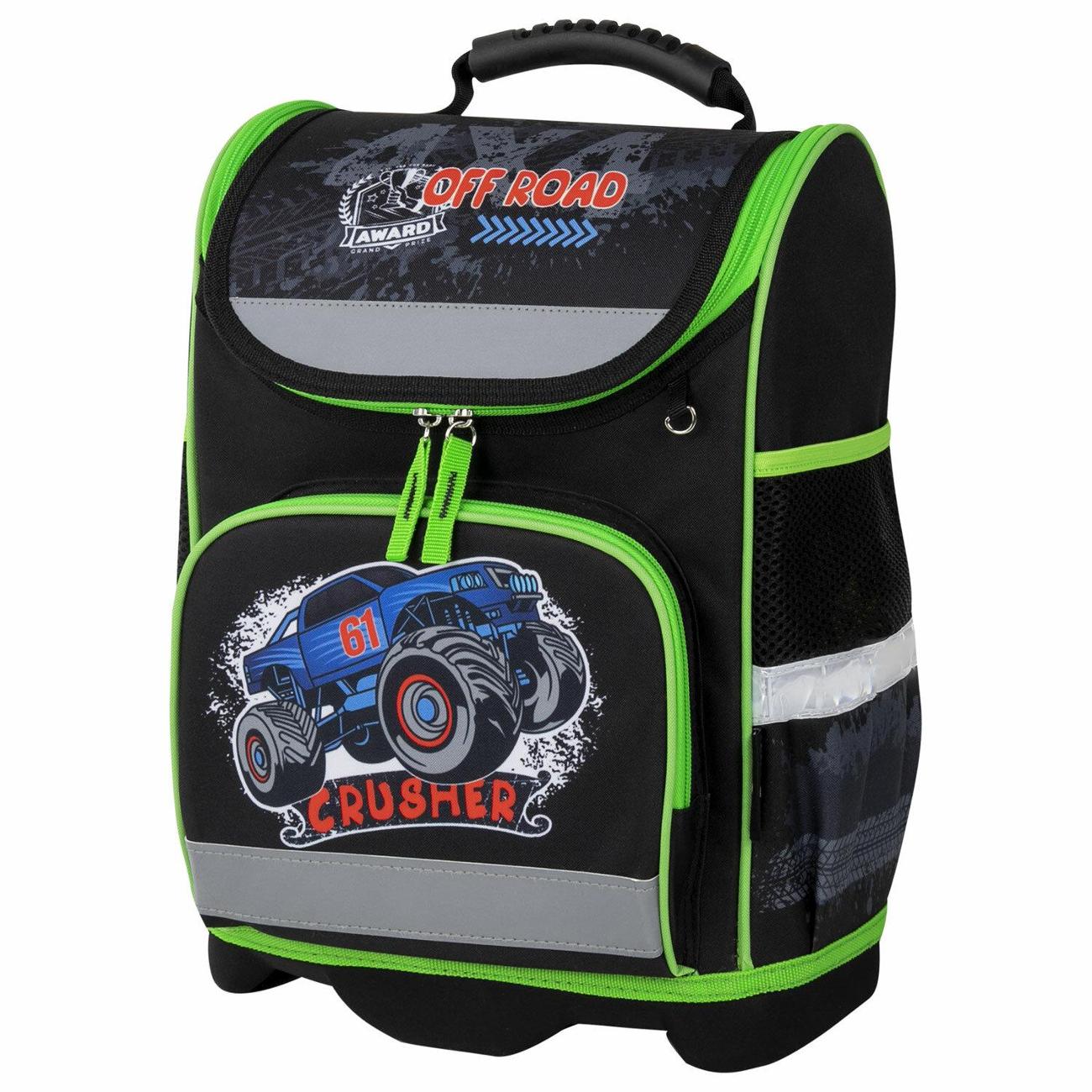 Детский рюкзак школьный Юнландия WISE Синий Монстр-трак 271399