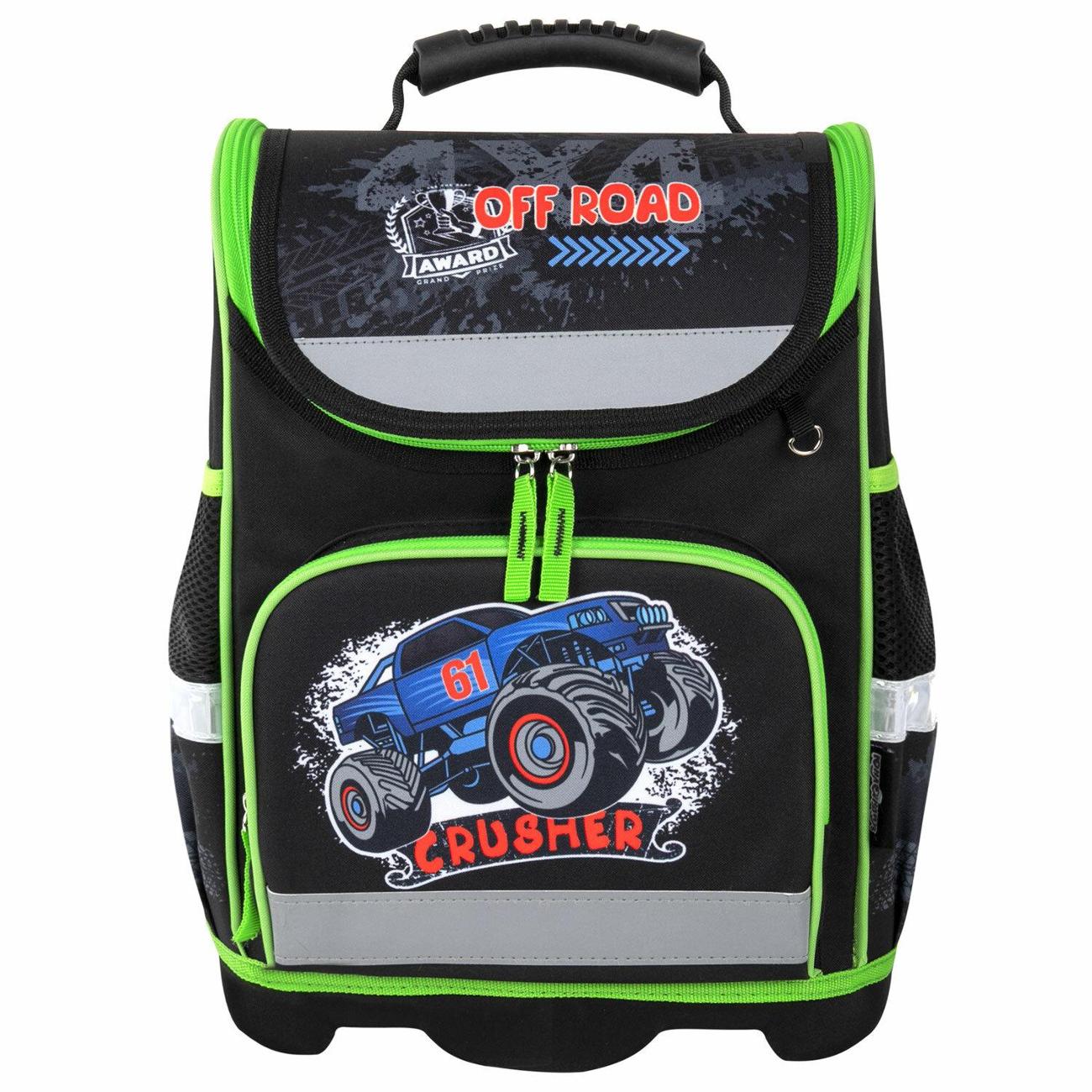 Детский рюкзак школьный Юнландия WISE Синий Монстр-трак 271399