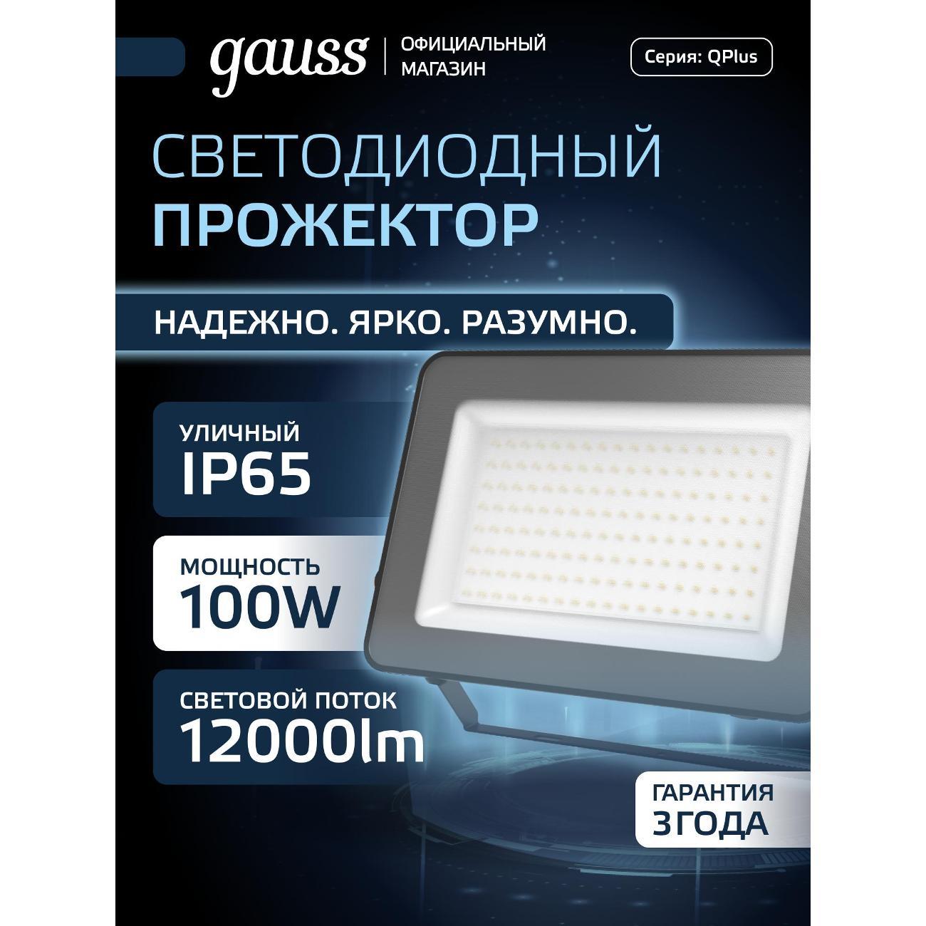 Прожектор Gauss 613511100 фото