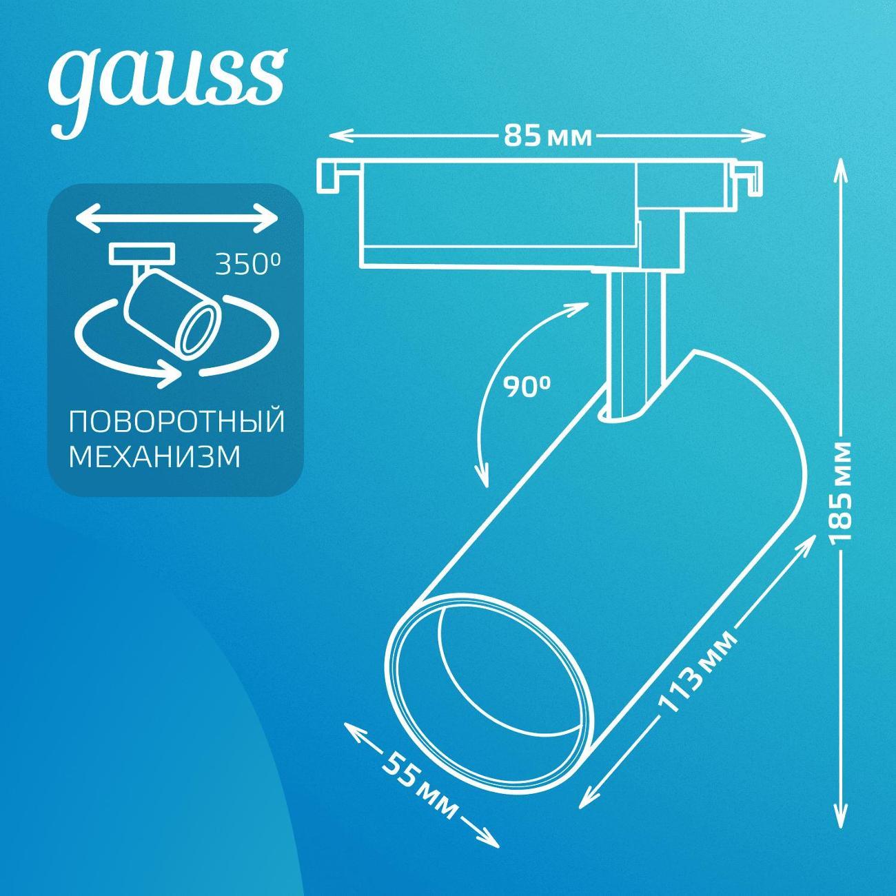 Трековый светильник Gauss TR079