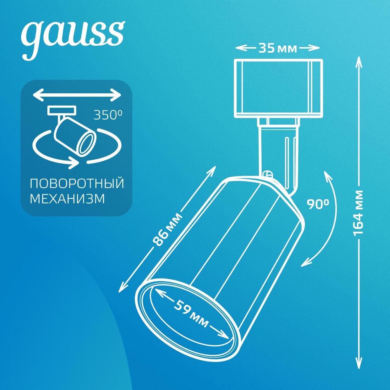 Трековый светильник Gauss TR090