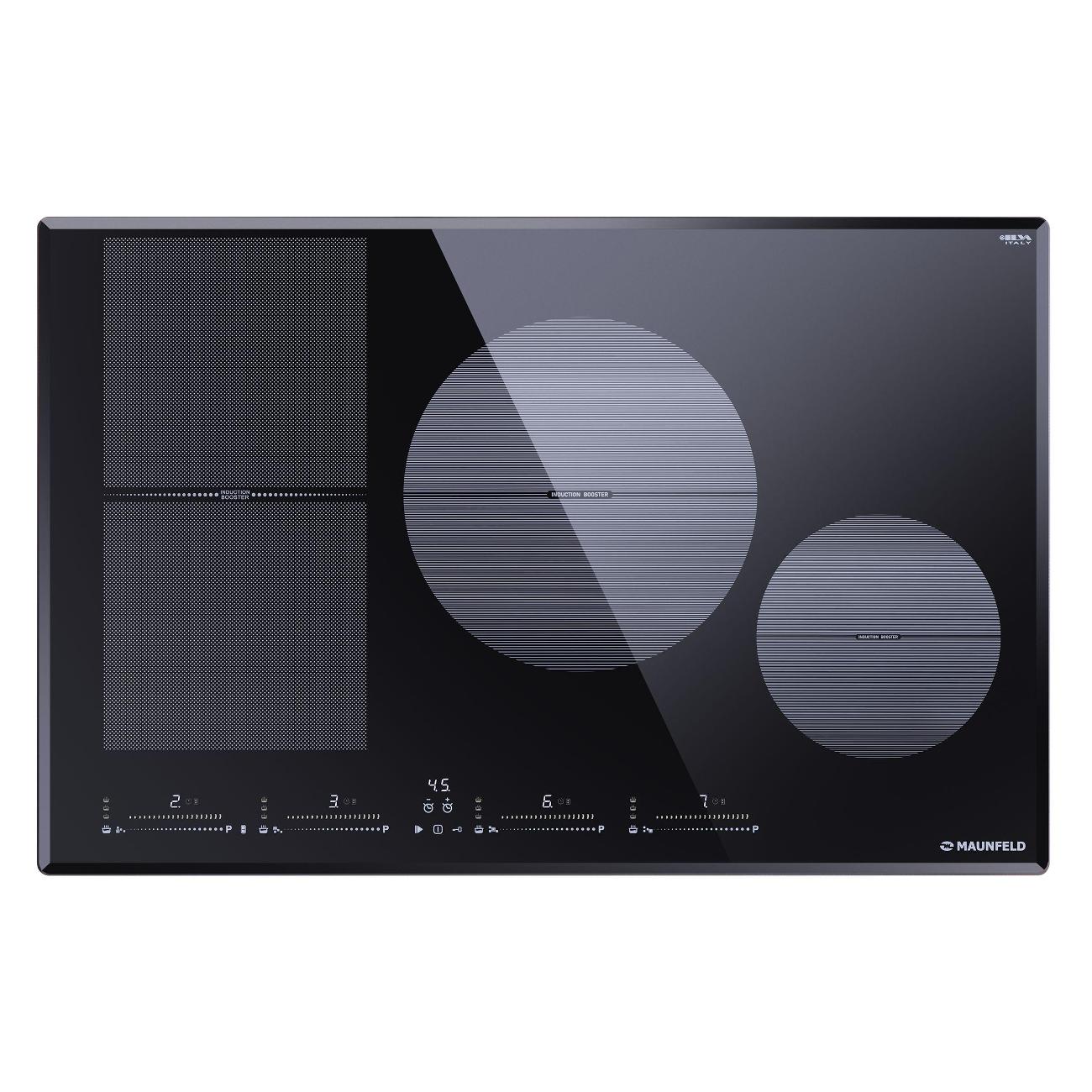 Встраиваемая индукционная панель независимая Maunfeld CVI804SFBK LUX фото