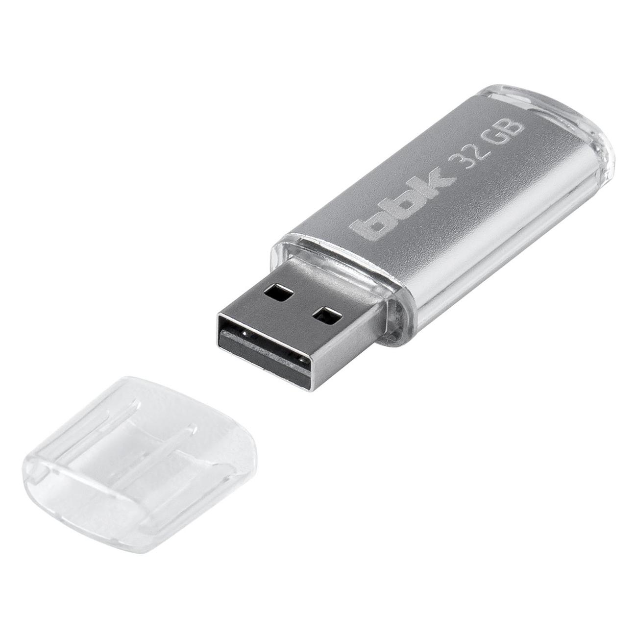 Флэш диск USB BBK 32GB 032G-RCT серебристый