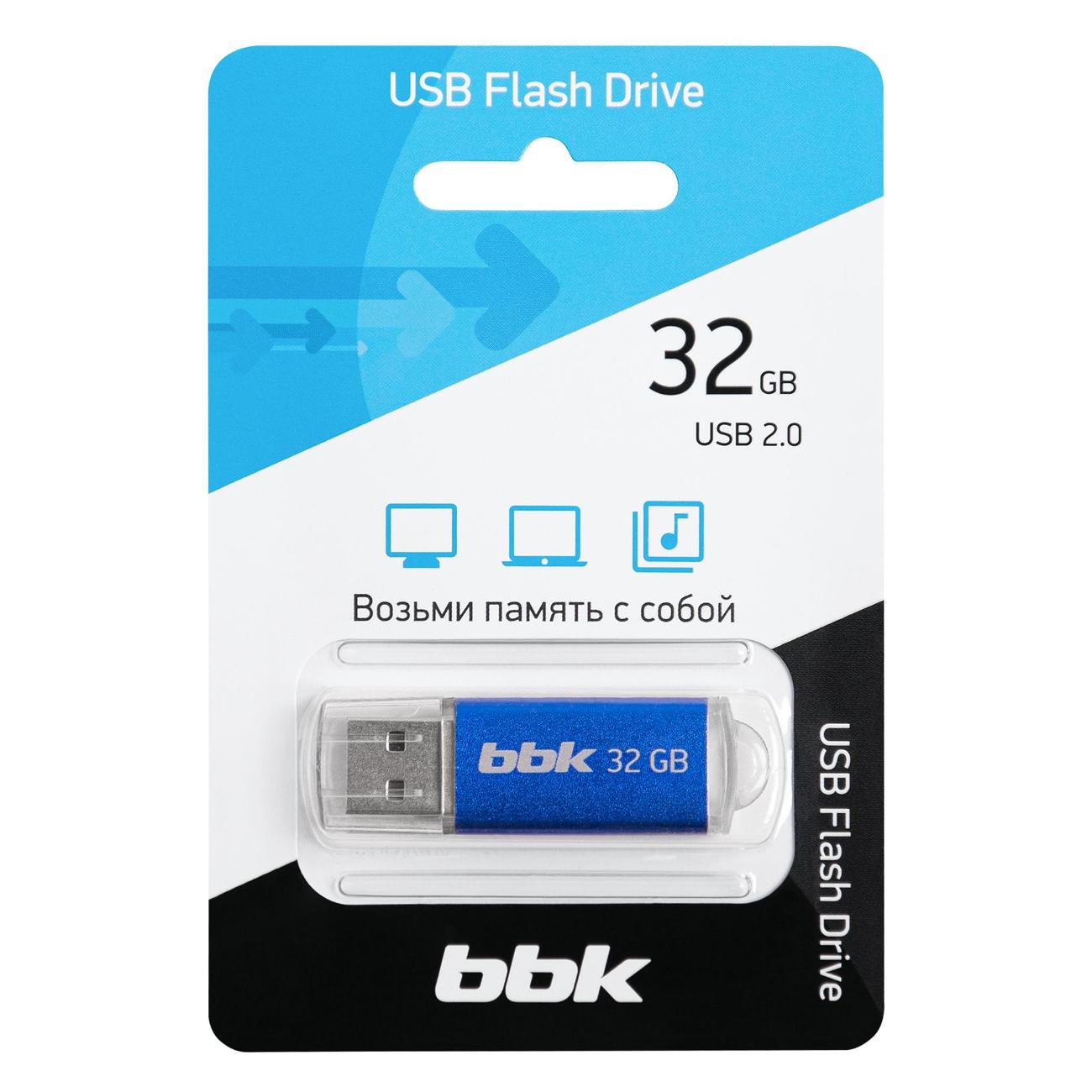 Флэш диск USB BBK 32GB 032G-RCT синий