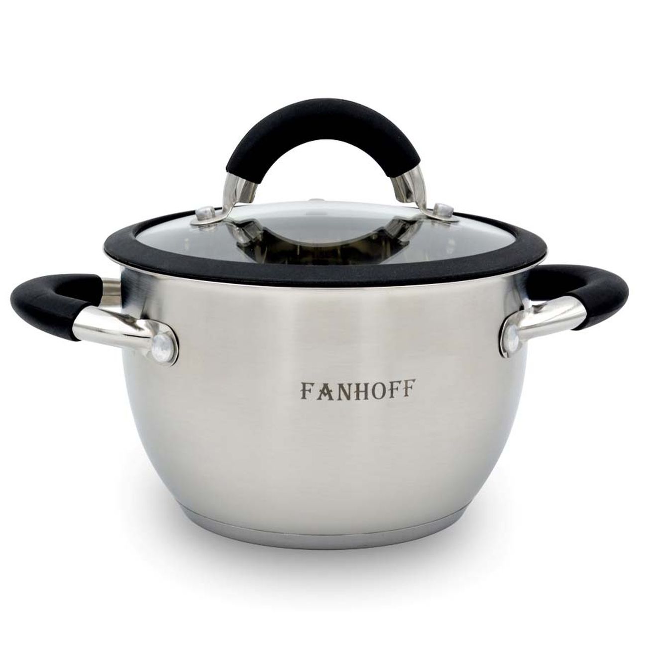 Набор кастрюль Fanhoff FH-68440 (8пр.) 2,1л/2,9л/3,9л/6,5л