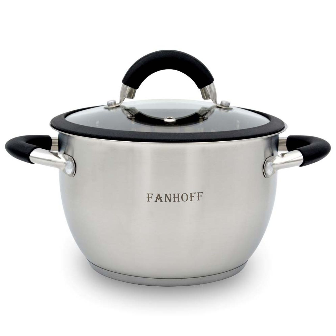 Набор кастрюль Fanhoff FH-68440 (8пр.) 2,1л/2,9л/3,9л/6,5л