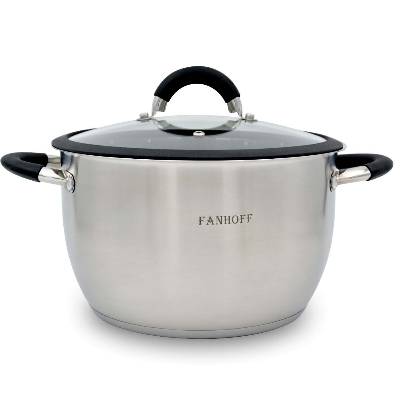 Набор кастрюль Fanhoff FH-68440 (8пр.) 2,1л/2,9л/3,9л/6,5л