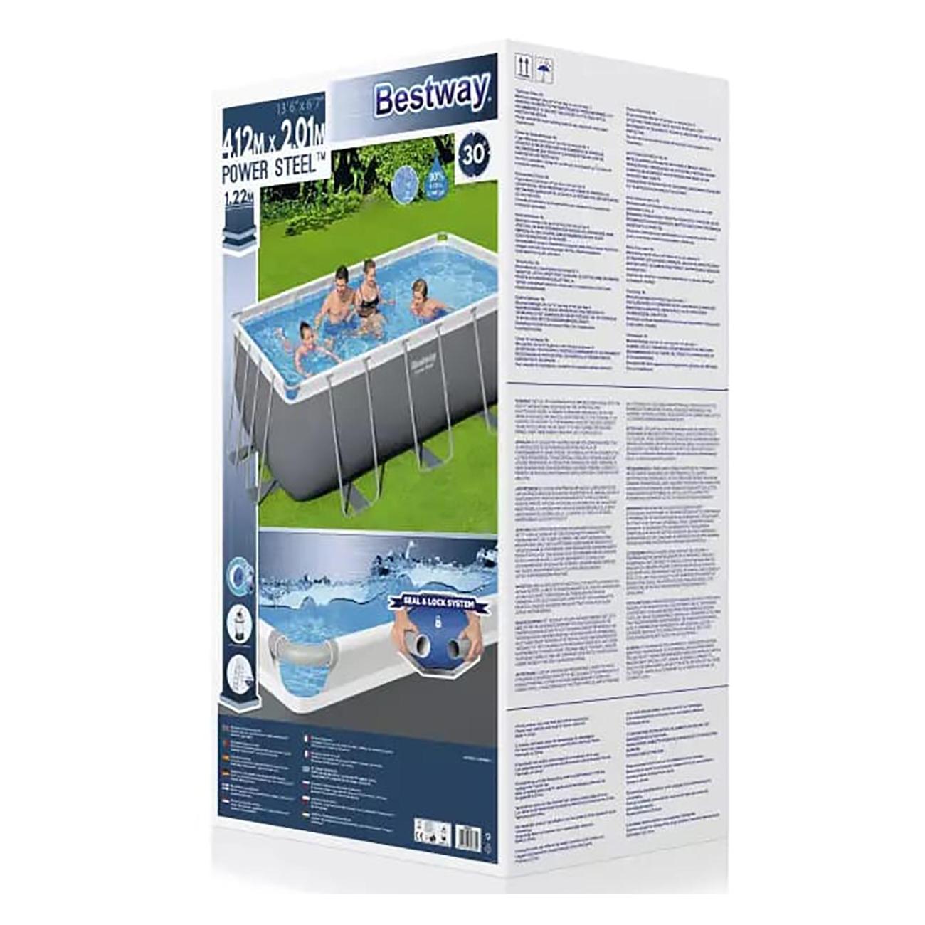 Бассейн надувной Bestway 56457 серый