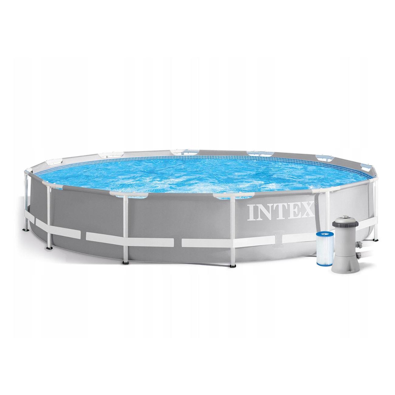 Бассейн каркасный Intex 26712 серый
