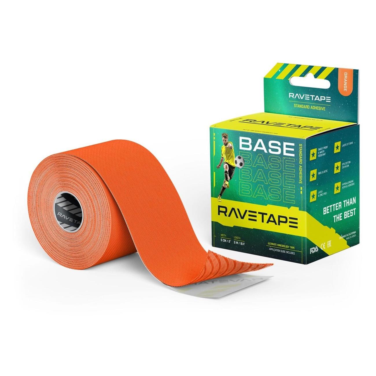 Кинезиотейп RaveTape RVTB-ORN-55 фото