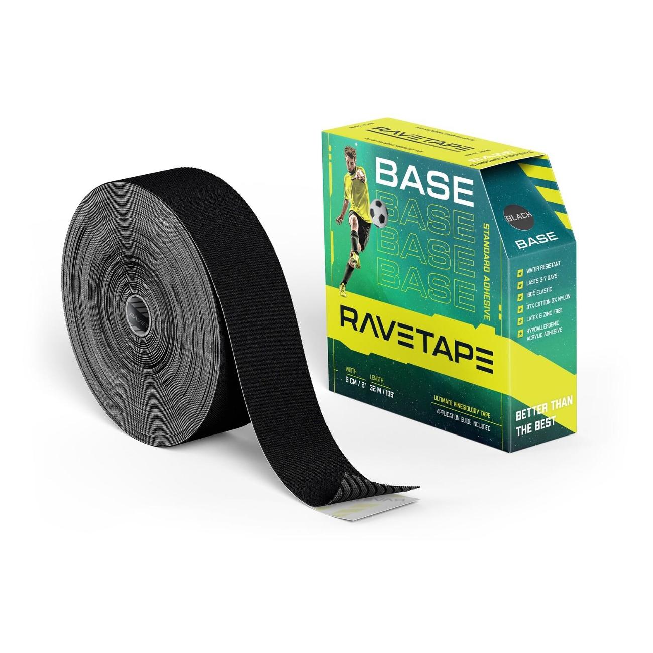 Кинезиотейп RaveTape RVTB-BLK-532 фото