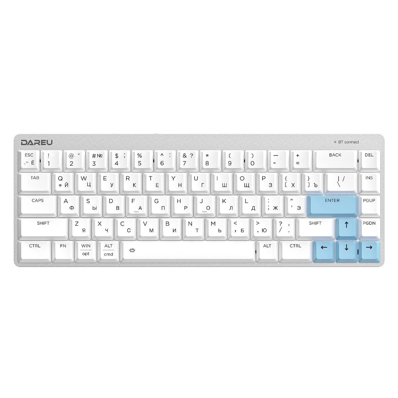 Игровая клавиатура Dareu EK868 White-Blue Red sw (русская раскладка)