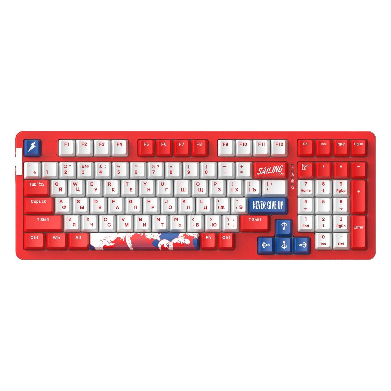 Игровая клавиатура проводная Dareu A98 Sailing-Red (русская раскладка)