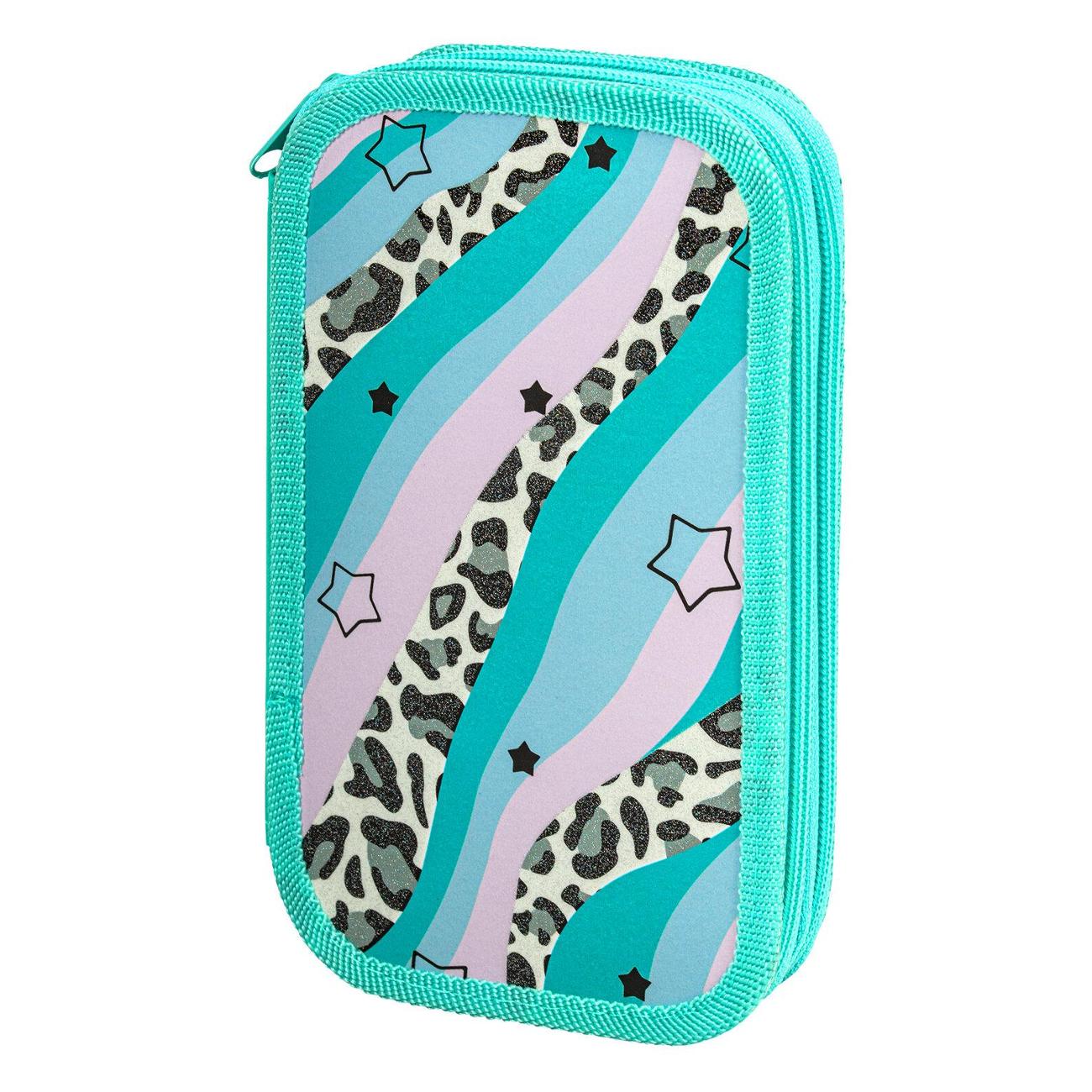 Пенал Юнландия 2 отделения 19x11 см бирюзовый