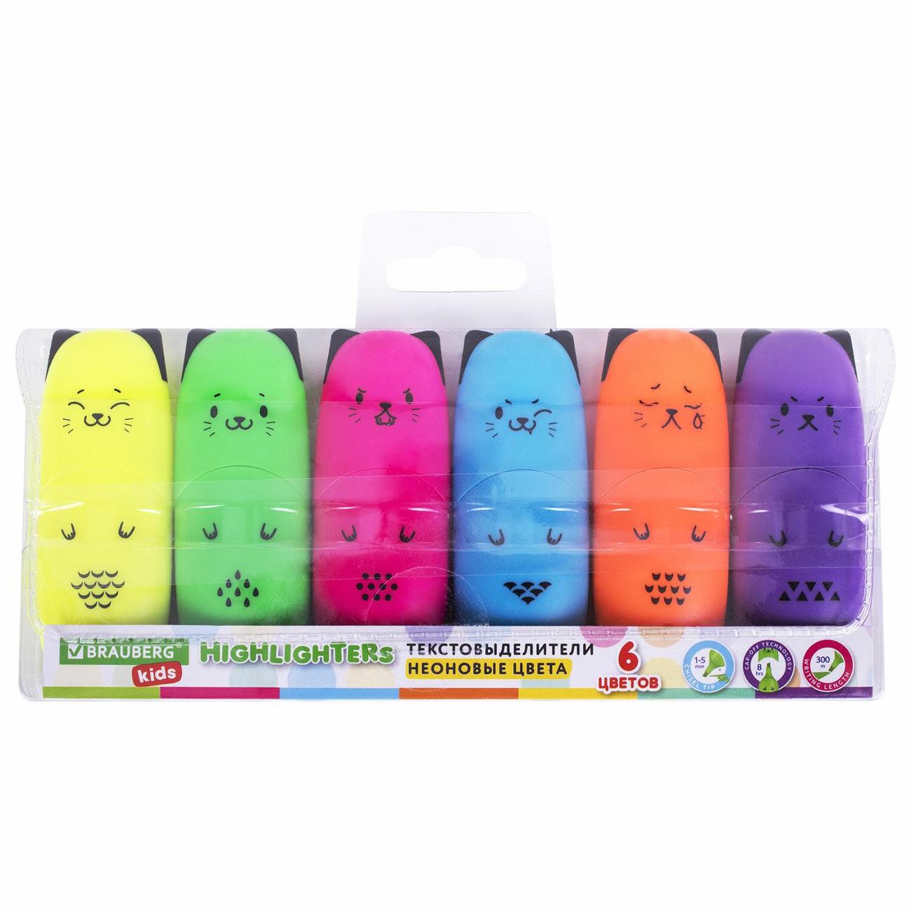 Текстовыделитель Brauberg NEON 6 шт разноцветный