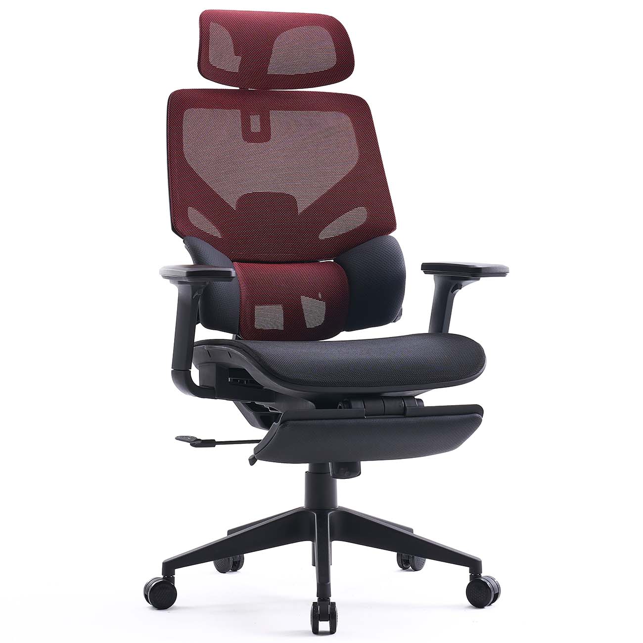 Кресло компьютерное Cactus CS-CHR-MC01-RDBK красное/черное