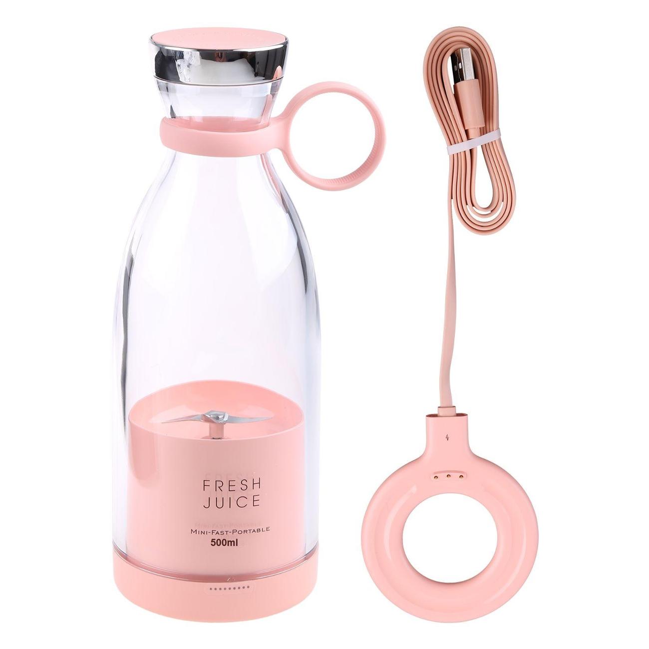 Портативный блендер FRESH JUICE s1254 розовый