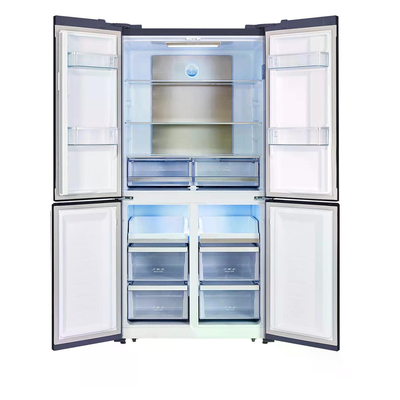 Холодильник (Side-by-Side) LEX LCD505BmID синий/металл