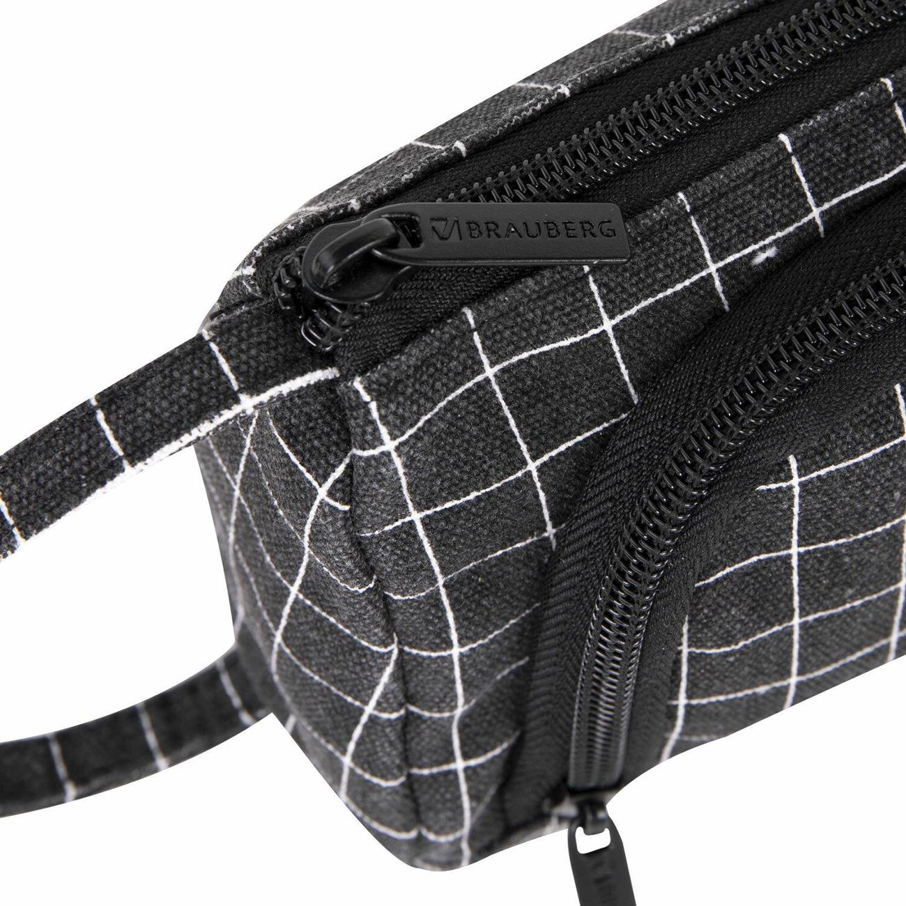 Пенал Brauberg 271559 22х10х8 см черный