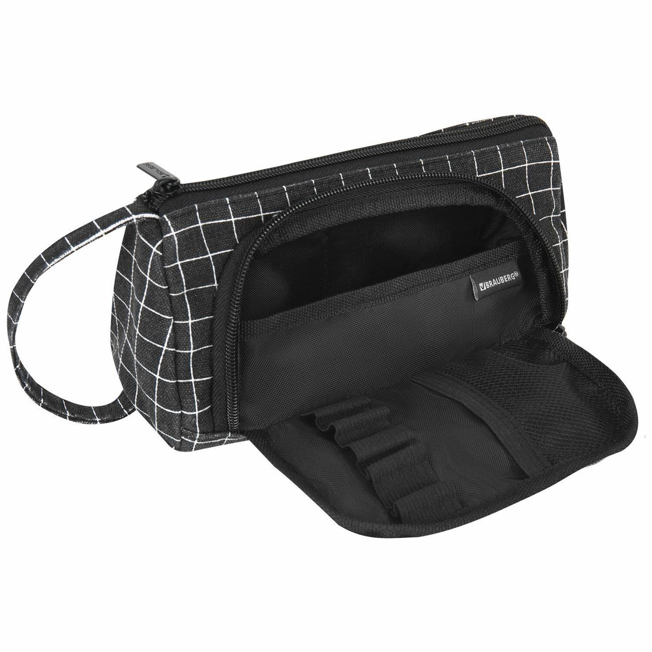 Пенал Brauberg 271559 22х10х8 см черный