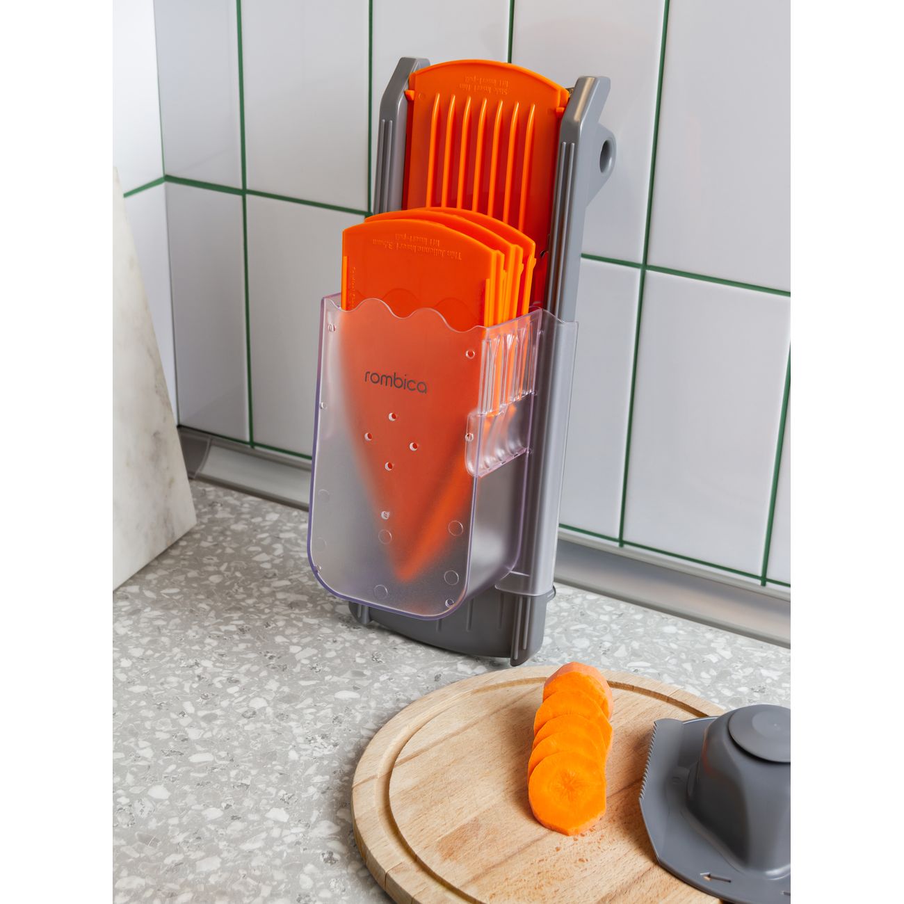 Терка Rombica myKitchen Grater SLC-002 серая/оранжевая