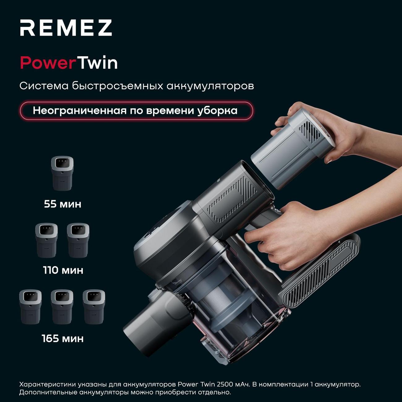 Вертикальный пылесос для сухой уборки Remez МультиКлик Про Телескопик RMVC-533