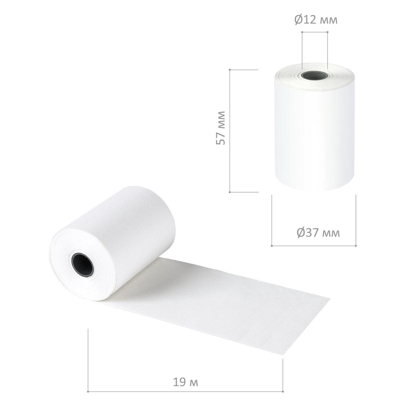 Чековая лента Staff ТЕРМО 57х19х12(19м) 8шт 111953