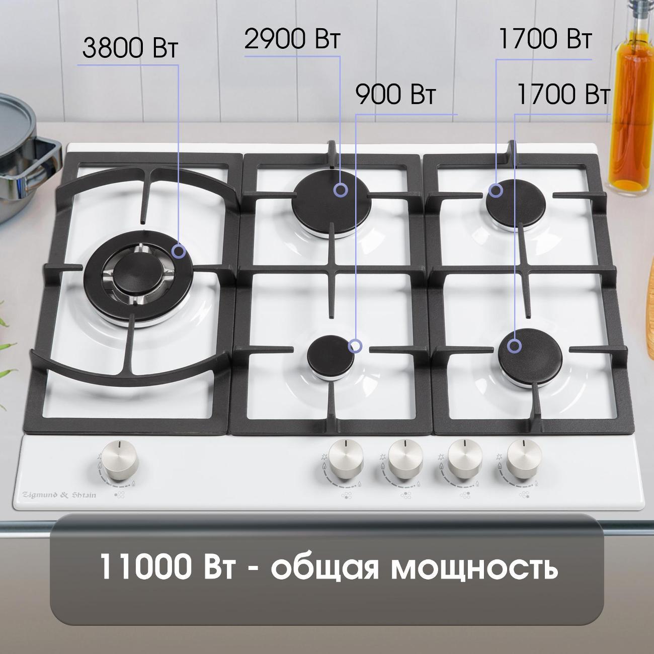 Встраиваемая газовая панель независимая Zigmund & Shtain G 14.7 W