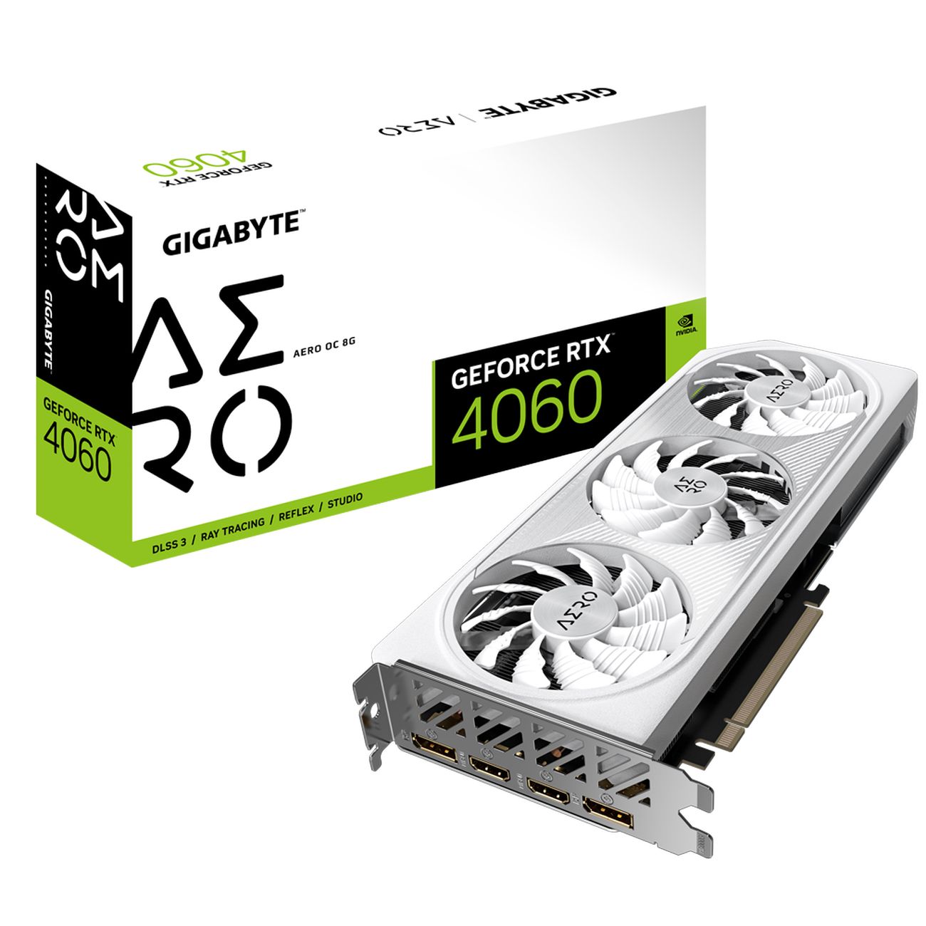Видеокарта GIGABYTE NVIDIA GeForce RTX 4060 8GB AERO OC 8GB (GV-N4060AERO OC-8GD)