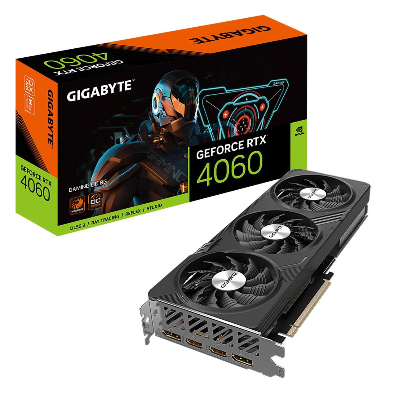 Видеокарта GIGABYTE NVIDIA GeForce RTX 4060 8GB GAMING OC 8GB (GV-N4060GAMING OC-8GD) фото