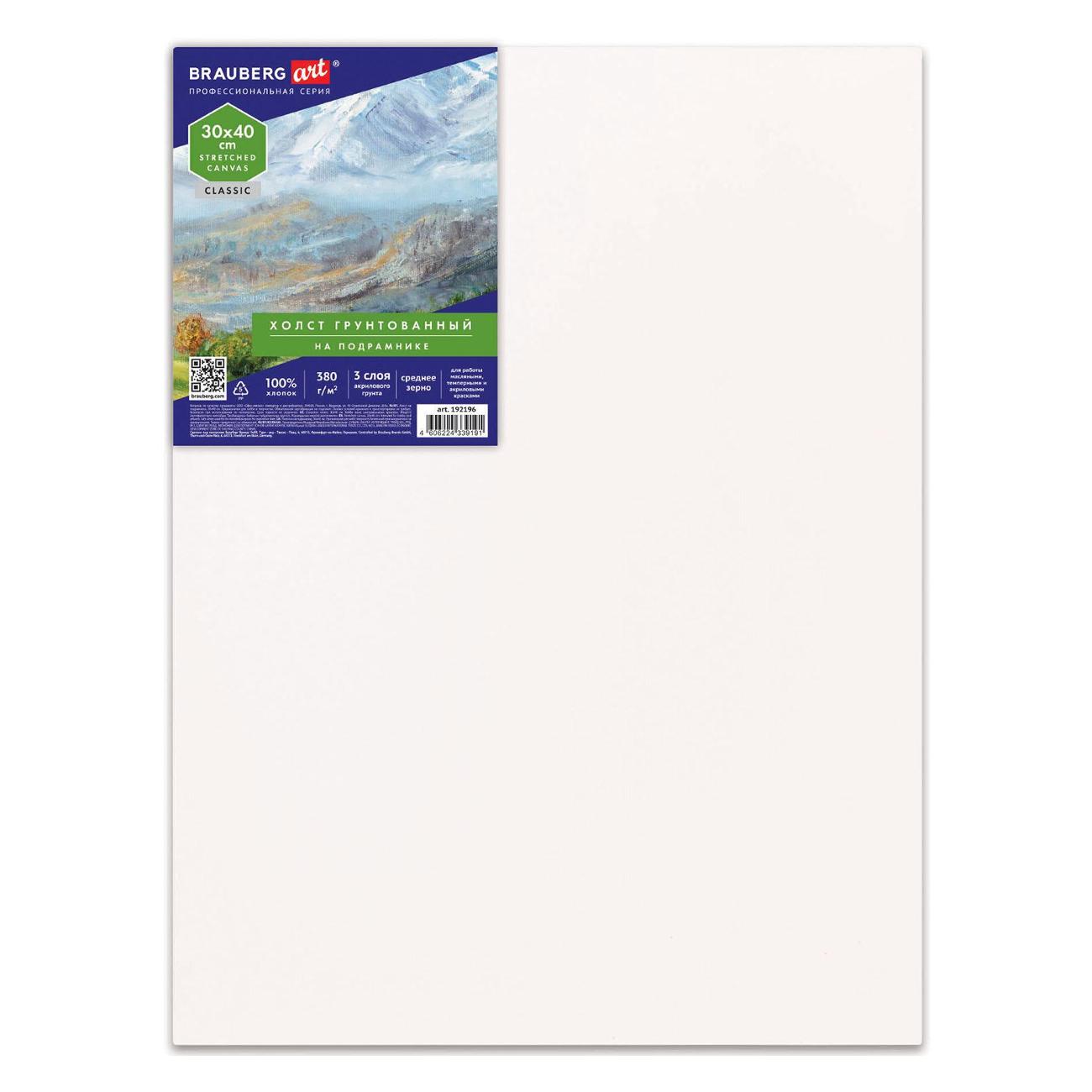 Холст Brauberg 192196 30х40 см
