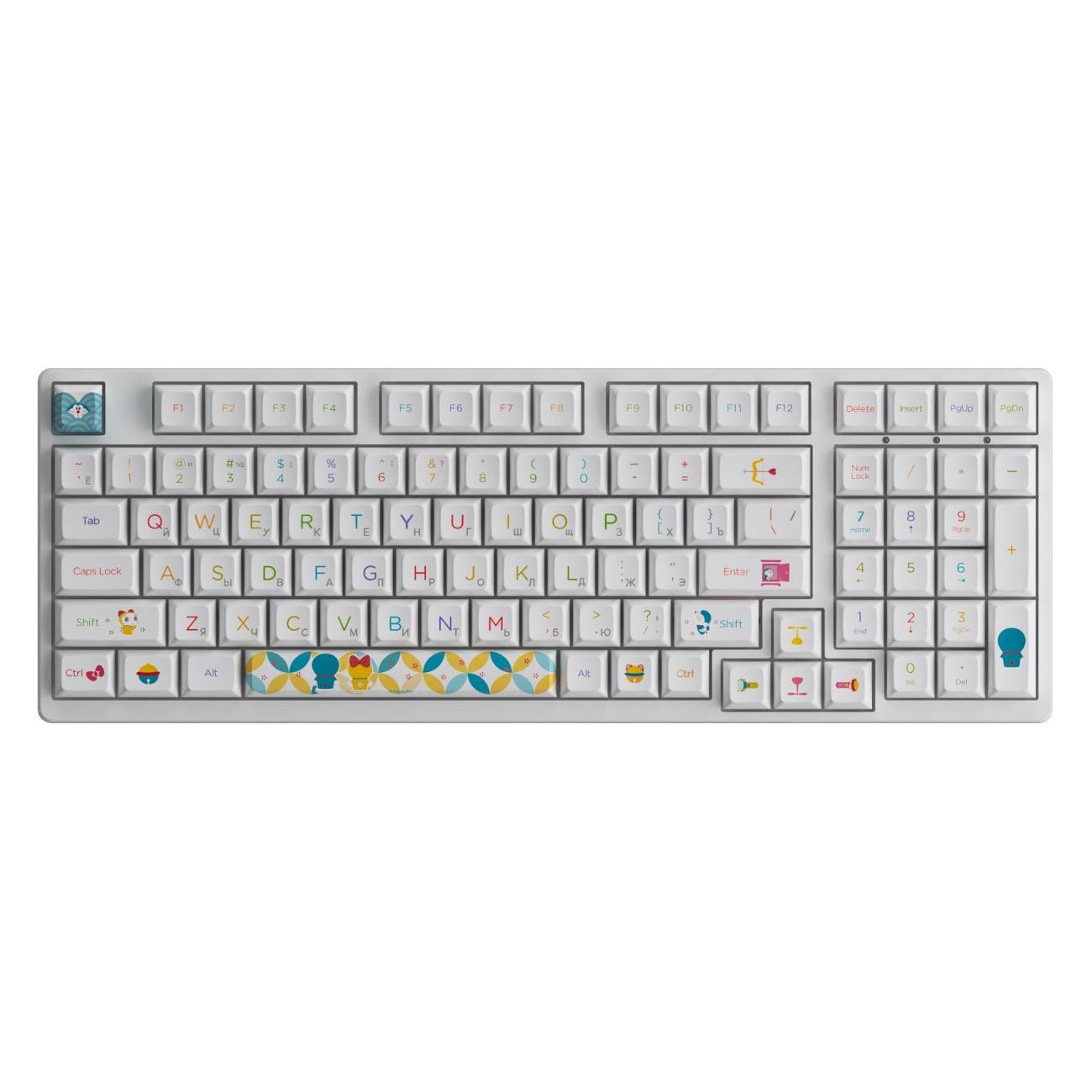 Игровая клавиатура Akko 3098B Doraemon Rainbow CS Jelly Pink Switch