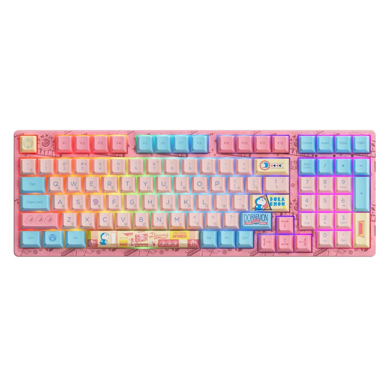 Игровая клавиатура Akko 3098B Doraemon Macaron CS Jelly Pink Switch