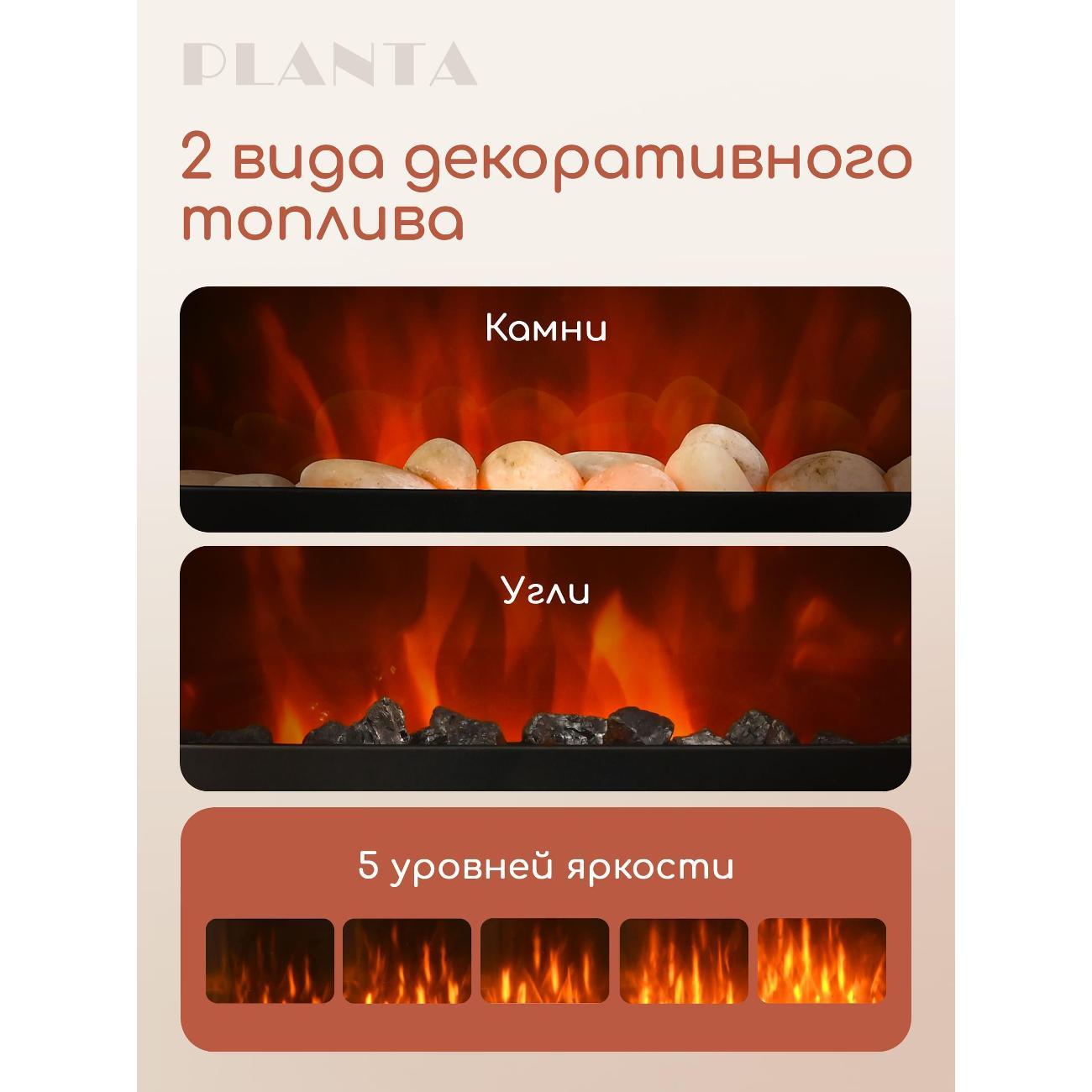 Камин электрический Planta PFP-FS600-black