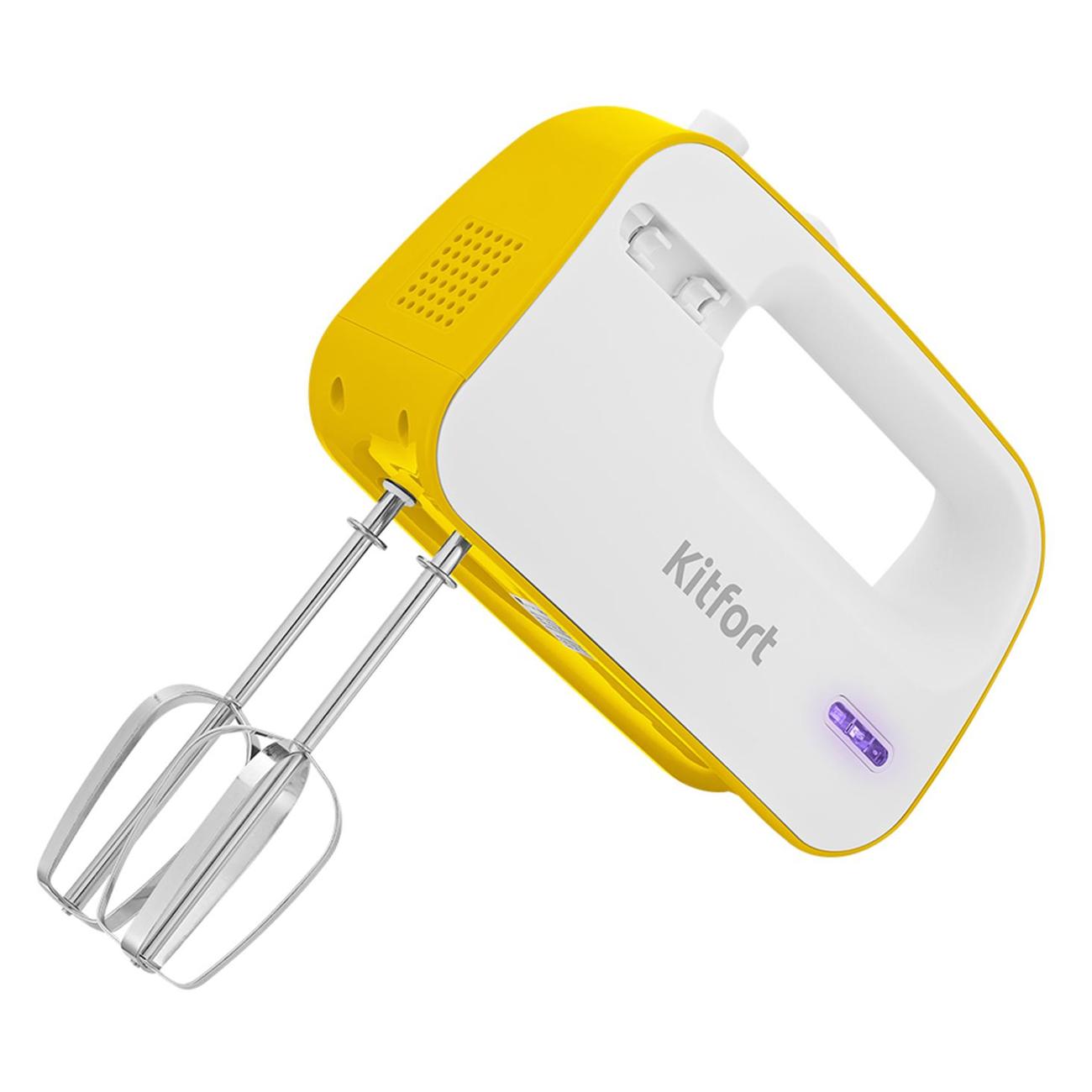 Беспроводной миксер Kitfort КТ-3418-3 бело-желтый фото