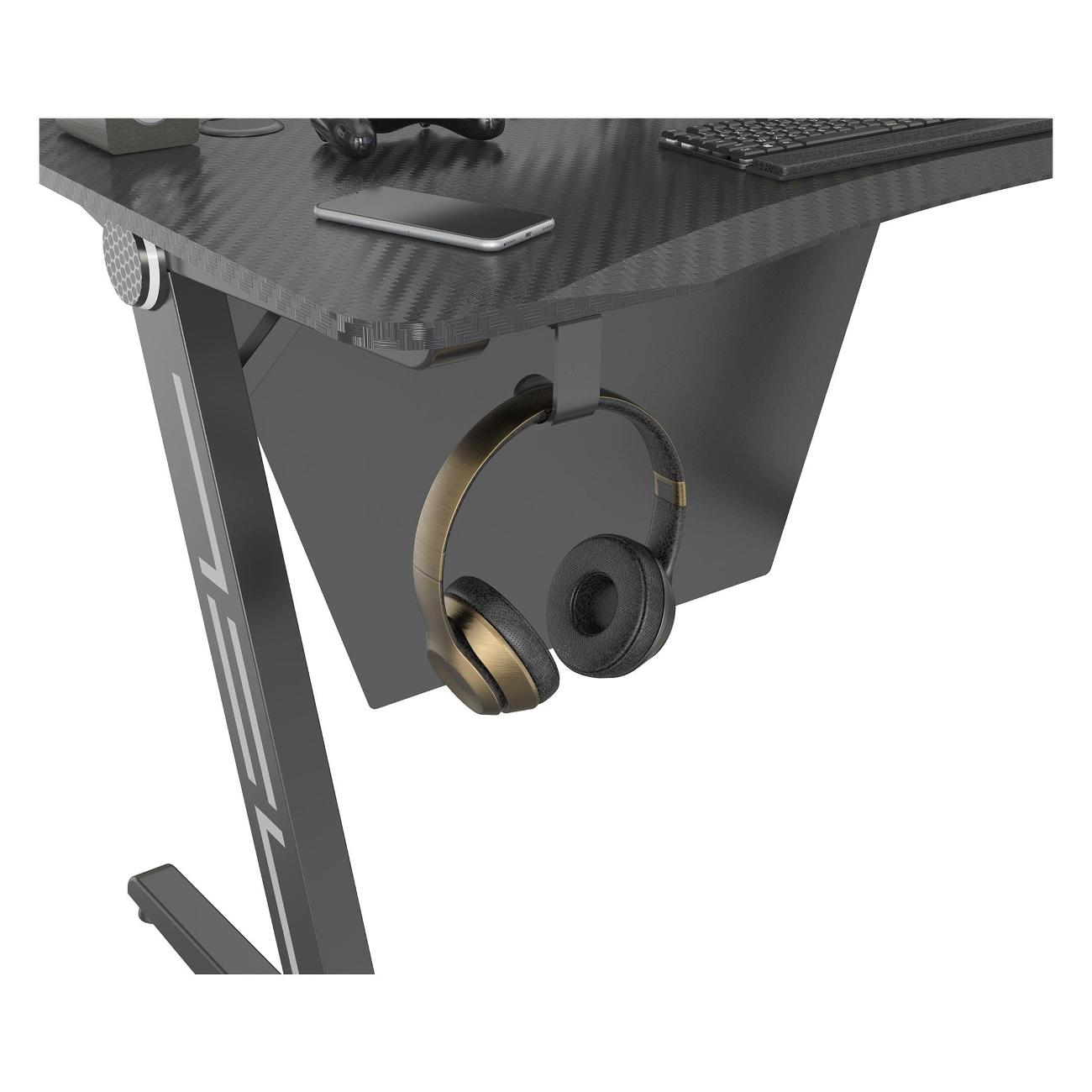 Стол компьютерный игровой Cactus CS-GTZ-BKSL-CARBON