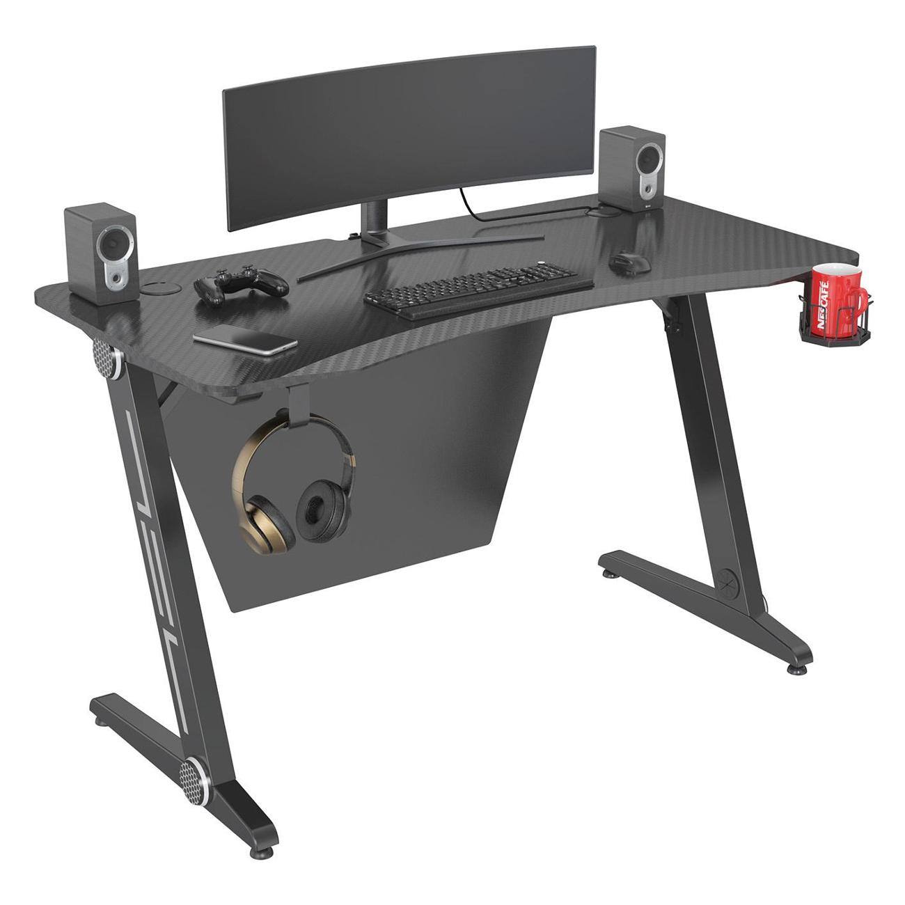 Стол компьютерный игровой Cactus CS-GTZ-BKSL-CARBON